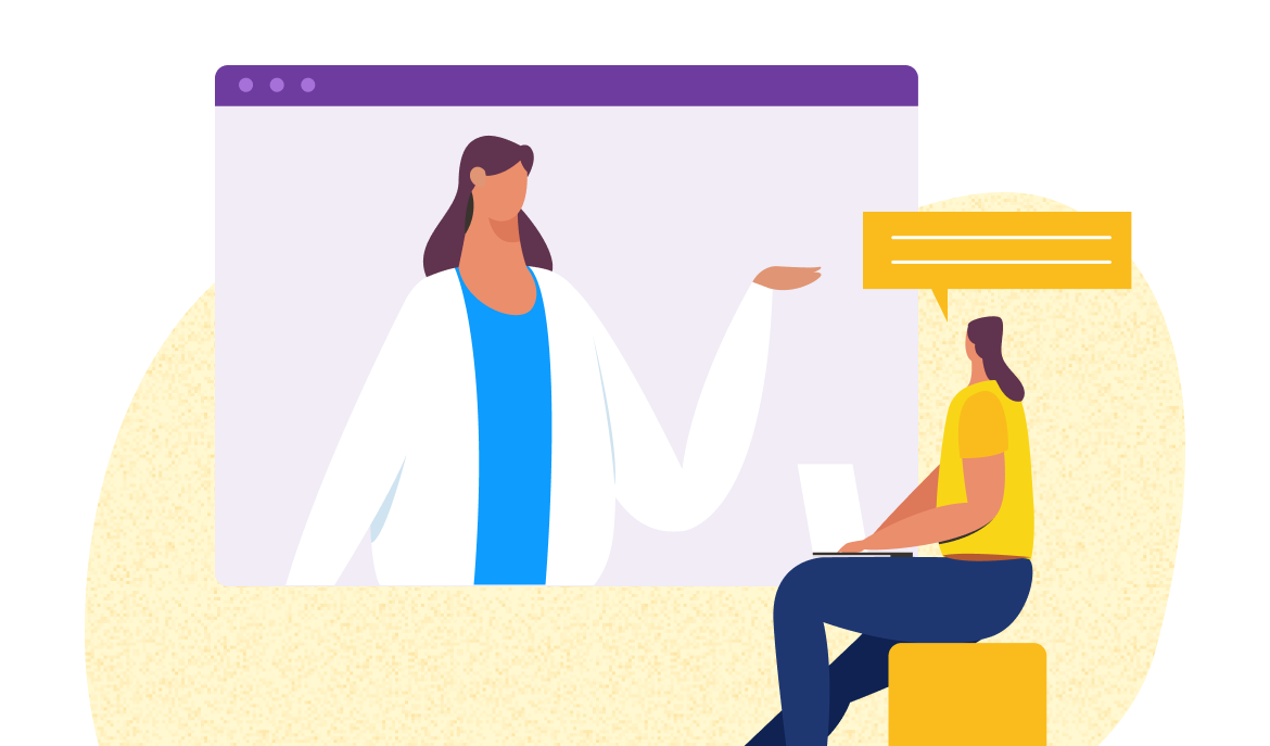 a person is taking online therapy session